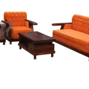 Orange Color Sofa Set